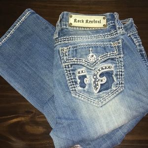 Light Wash- lightly worn Rock Revival